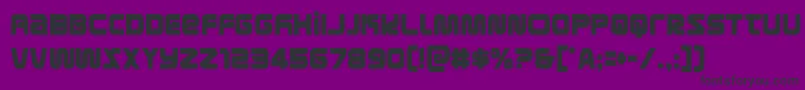 metronautscond Font – Black Fonts on Purple Background