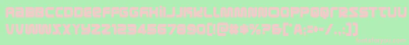 metronautscond Font – Pink Fonts on Green Background