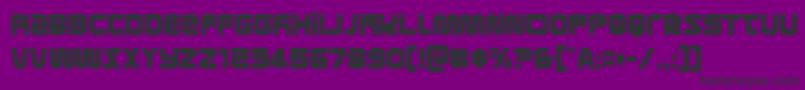 metronautscond Font – Black Fonts on Purple Background