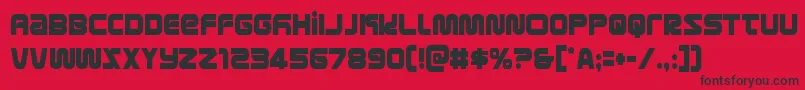 metronautscond Font – Black Fonts on Red Background