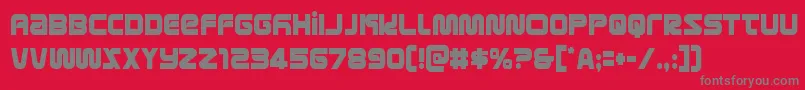 metronautscond Font – Gray Fonts on Red Background