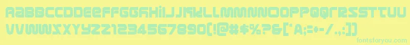 Шрифт metronautscond – зелёные шрифты на жёлтом фоне