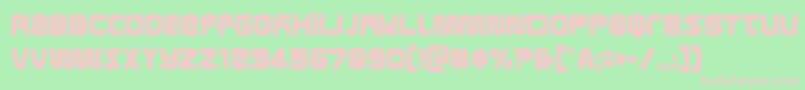 metronautscond Font – Pink Fonts on Green Background