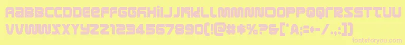 metronautscond Font – Pink Fonts on Yellow Background