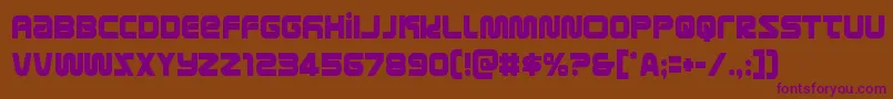 metronautscond Font – Purple Fonts on Brown Background