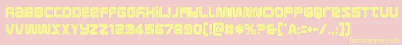 metronautscond Font – Yellow Fonts on Pink Background