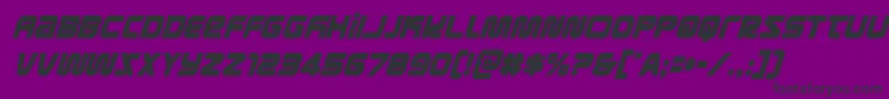 metronautscondital Font – Black Fonts on Purple Background