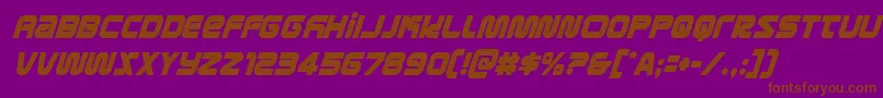 metronautscondital-fontti – ruskeat fontit violetilla taustalla