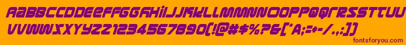 Шрифт metronautscondital – фиолетовые шрифты на оранжевом фоне
