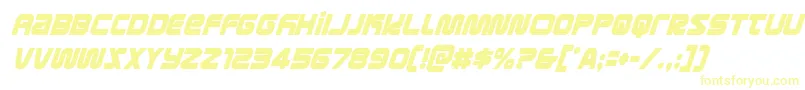Шрифт metronautscondital – жёлтые шрифты