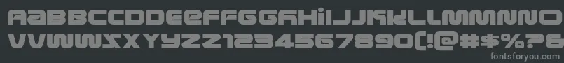 フォントmetronautsexpand – 黒い背景に灰色の文字