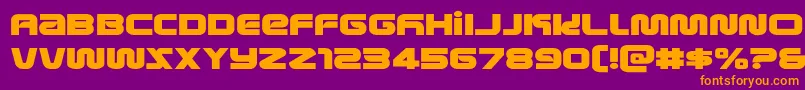 metronautsexpand Font – Orange Fonts on Purple Background
