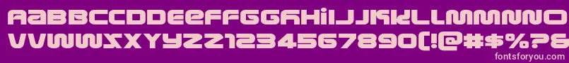 metronautsexpand Font – Pink Fonts on Purple Background