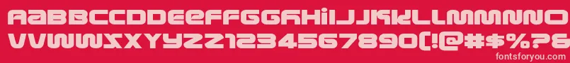 metronautsexpand Font – Pink Fonts on Red Background