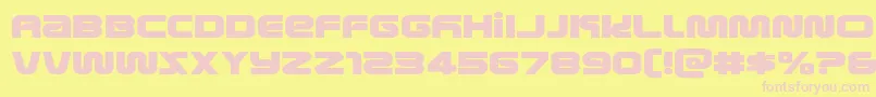 metronautsexpand Font – Pink Fonts on Yellow Background