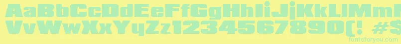 Padaloma Font – Green Fonts on Yellow Background