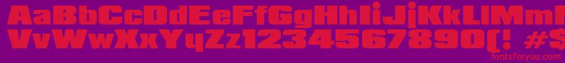 Padaloma-fontti – punaiset fontit violetilla taustalla