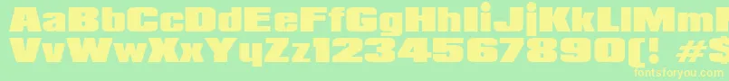 Padaloma Font – Yellow Fonts on Green Background
