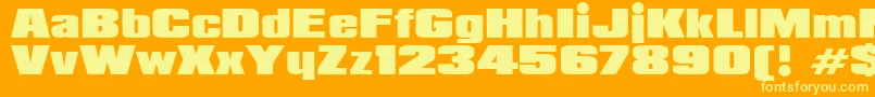 Padaloma Font – Yellow Fonts on Orange Background