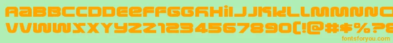 metronautsexpand Font – Orange Fonts on Green Background