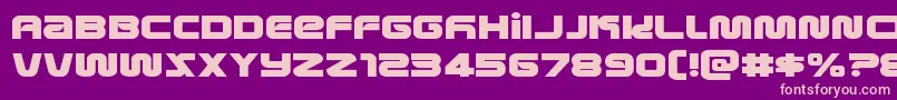 metronautsexpand Font – Pink Fonts on Purple Background