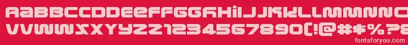 フォントmetronautsexpand – 赤い背景にピンクのフォント