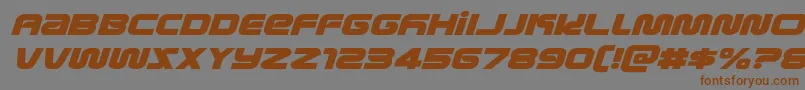 metronautsexpandital Font – Brown Fonts on Gray Background