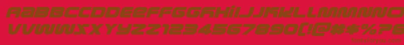 metronautsexpandital Font – Brown Fonts on Red Background