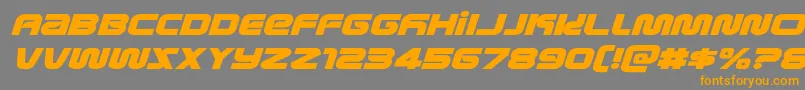metronautsexpandital Font – Orange Fonts on Gray Background