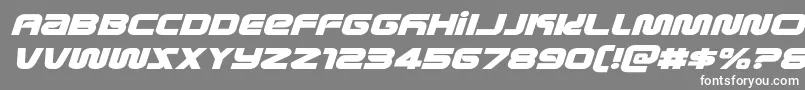 metronautsexpandital Font – White Fonts on Gray Background