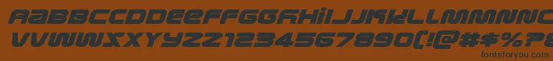 metronautsexpandital Font – Black Fonts on Brown Background