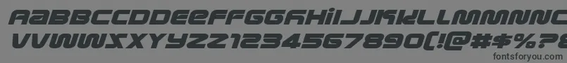 metronautsexpandital Font – Black Fonts on Gray Background