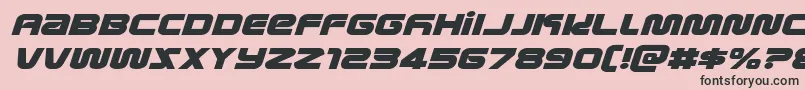 metronautsexpandital Font – Black Fonts on Pink Background