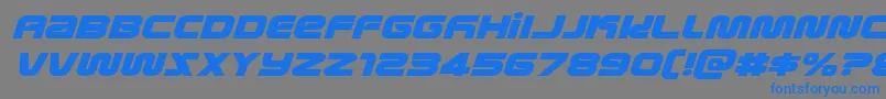 metronautsexpandital Font – Blue Fonts on Gray Background