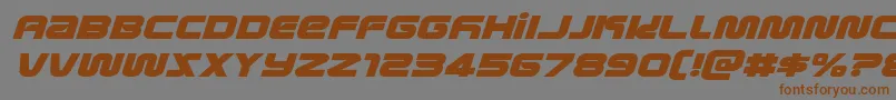 metronautsexpandital Font – Brown Fonts on Gray Background