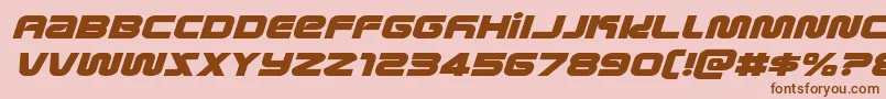 metronautsexpandital Font – Brown Fonts on Pink Background