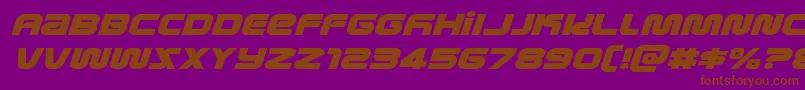 Шрифт metronautsexpandital – коричневые шрифты на фиолетовом фоне