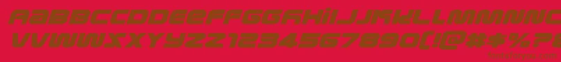 metronautsexpandital Font – Brown Fonts on Red Background