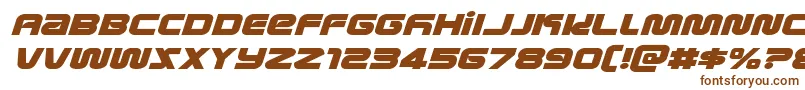 metronautsexpandital Font – Brown Fonts on White Background