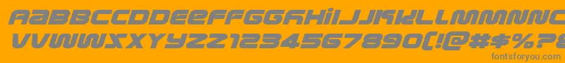 metronautsexpandital Font – Gray Fonts on Orange Background