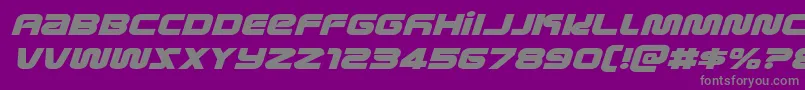 metronautsexpandital Font – Gray Fonts on Purple Background