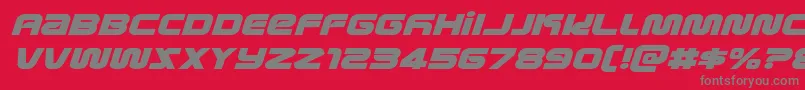 metronautsexpandital Font – Gray Fonts on Red Background