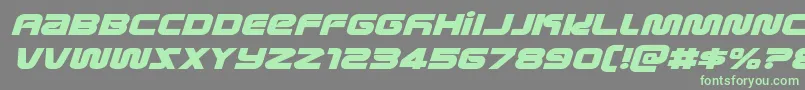metronautsexpandital Font – Green Fonts on Gray Background