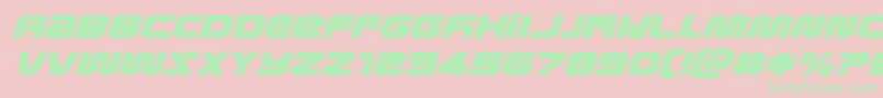 metronautsexpandital Font – Green Fonts on Pink Background