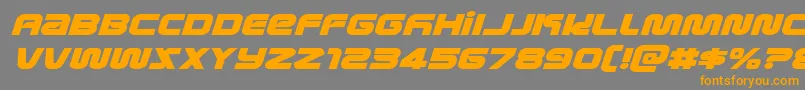 metronautsexpandital Font – Orange Fonts on Gray Background
