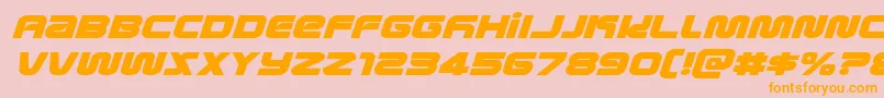 Шрифт metronautsexpandital – оранжевые шрифты на розовом фоне