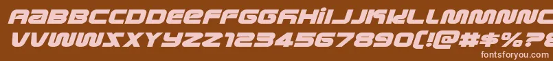metronautsexpandital Font – Pink Fonts on Brown Background