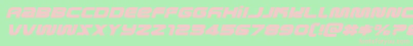 metronautsexpandital Font – Pink Fonts on Green Background