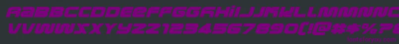 metronautsexpandital Font – Purple Fonts on Black Background