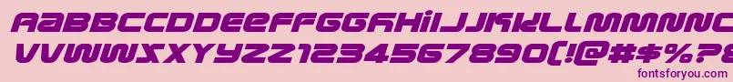 metronautsexpandital Font – Purple Fonts on Pink Background